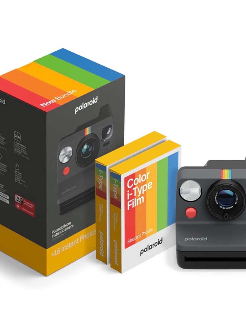 Polaroid Now 3rd Generation I-Type Instant Camera + Film Bundle